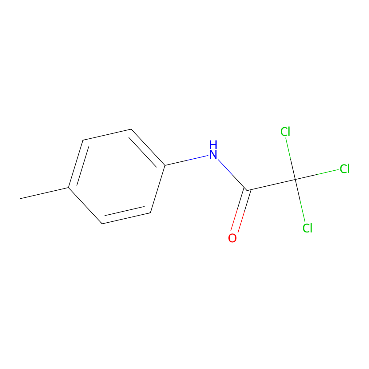 2,2,2-Trichloro-N-(4-methylphenyl)acetamide molecular structure, CAS 2564-09-2