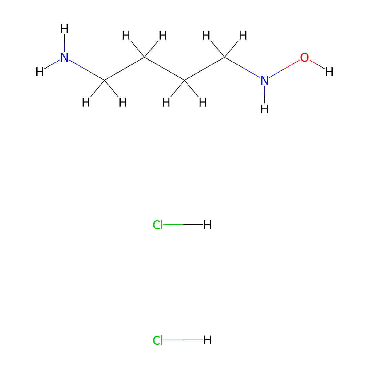 N-(4-aminobutyl)hydroxylamine dihydrochloride molecular structure, CAS 2564-52-5