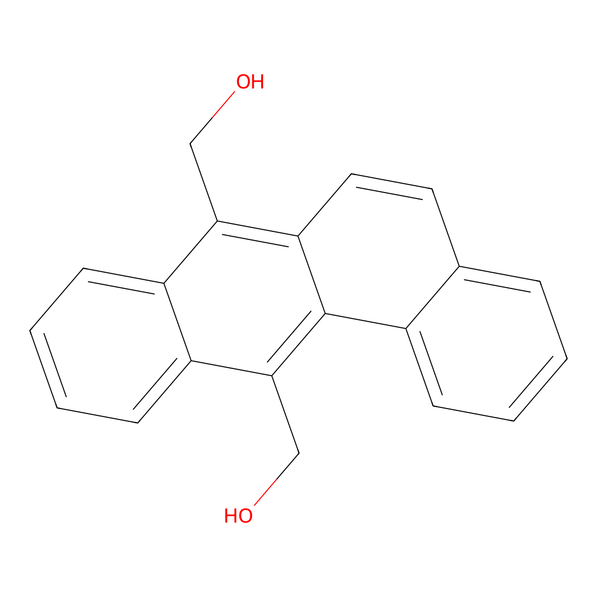 Benz(a)anthracene-7,12-dimethanol molecular structure, CAS 2564-65-0