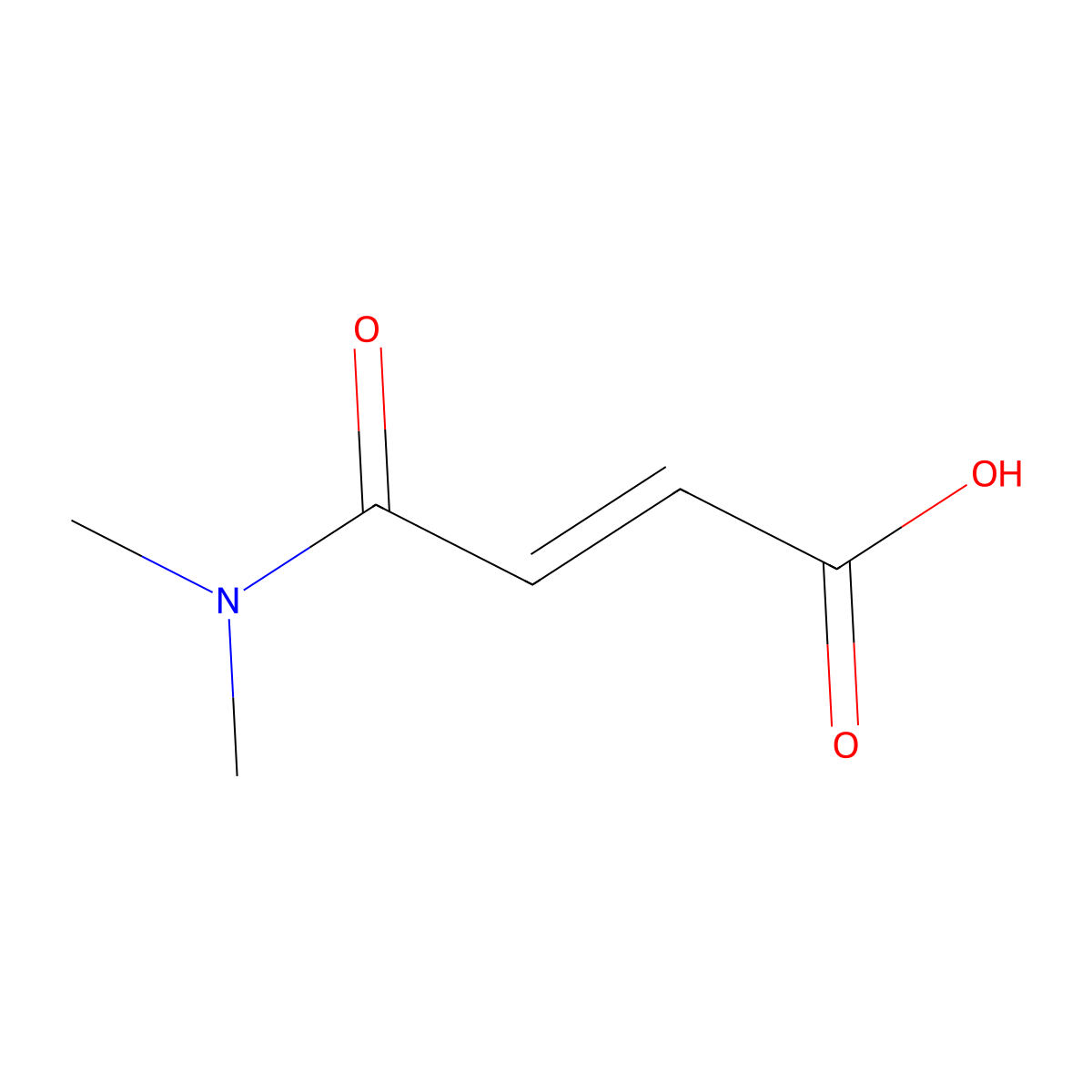 2-Butenoic acid, 4-(dimethylamino)-4-oxo-, (2Z)- molecular structure, CAS 2564-94-5