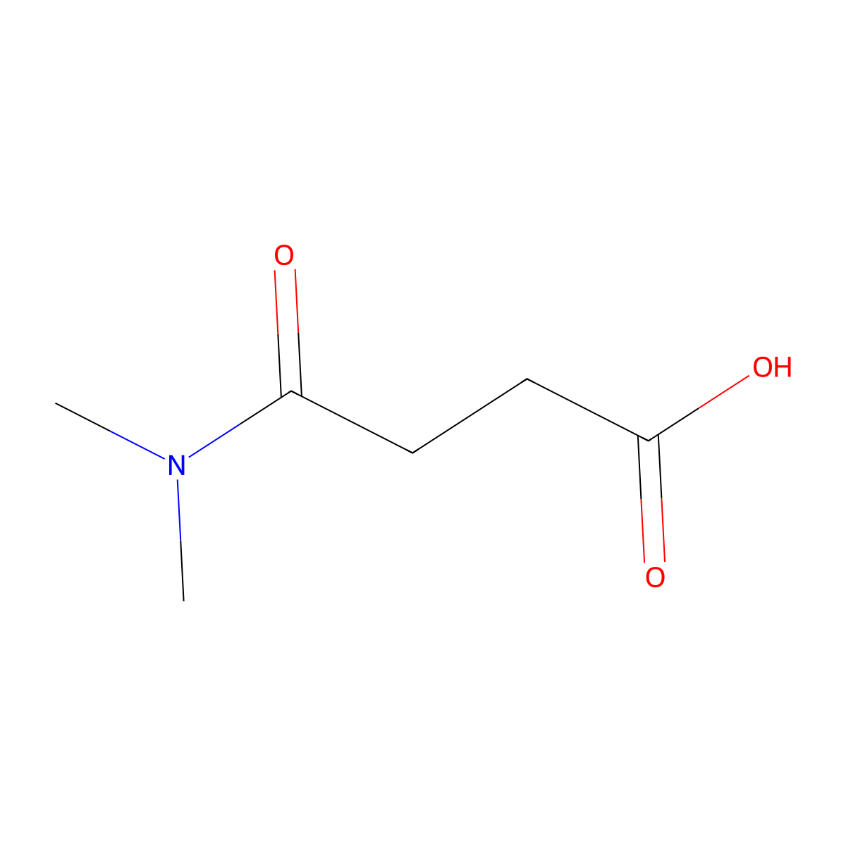 N,N-Dimethylsuccinamic acid molecular structure, CAS 2564-95-6