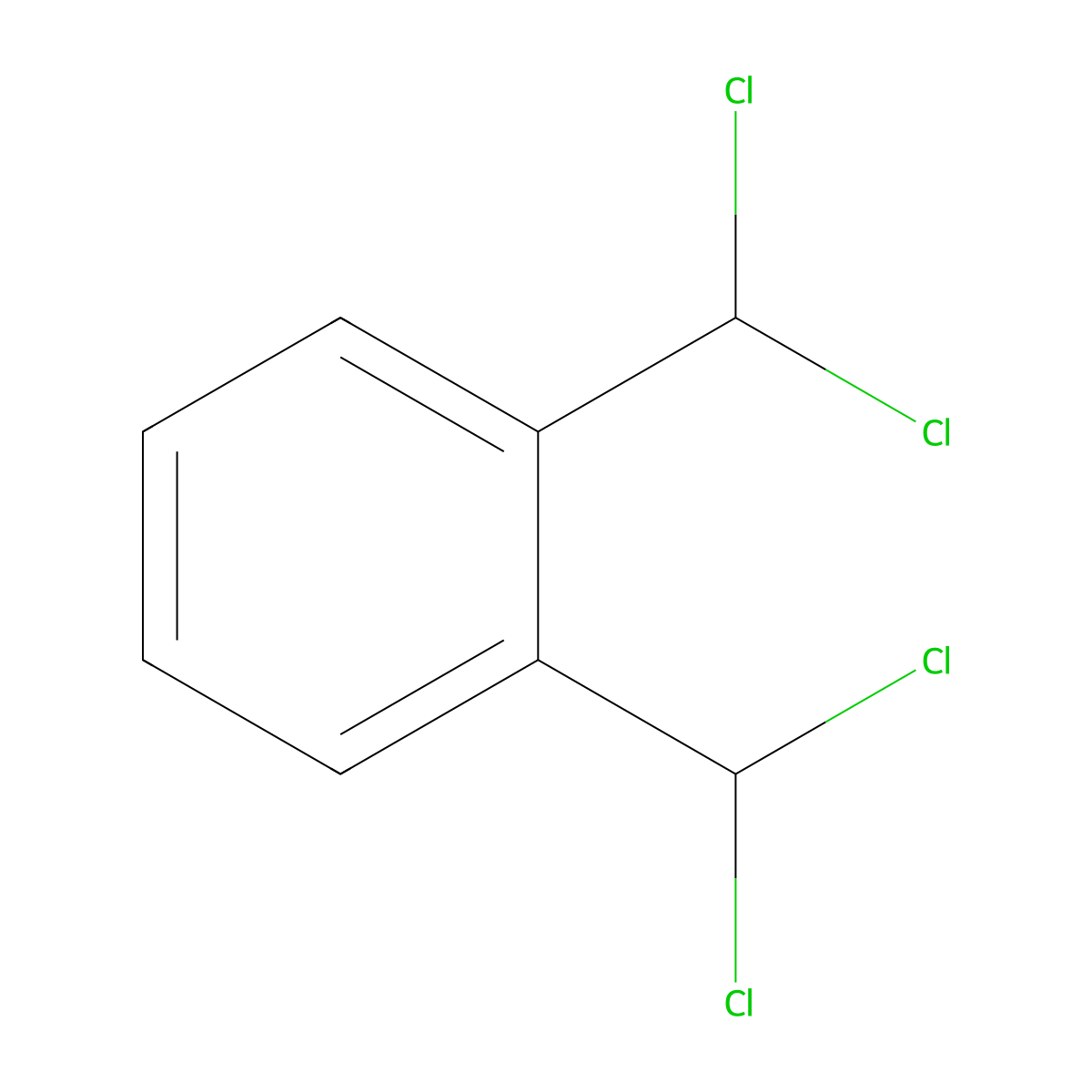1,2-Bis(dichloromethyl)benzene molecular structure, CAS 25641-99-0