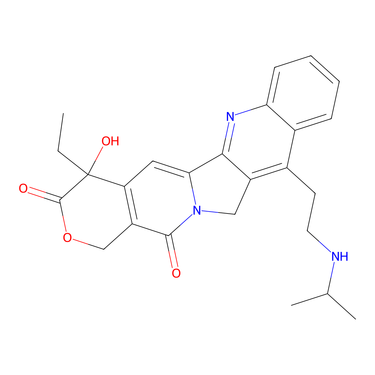 Belotecan molecular structure, CAS 256411-32-2