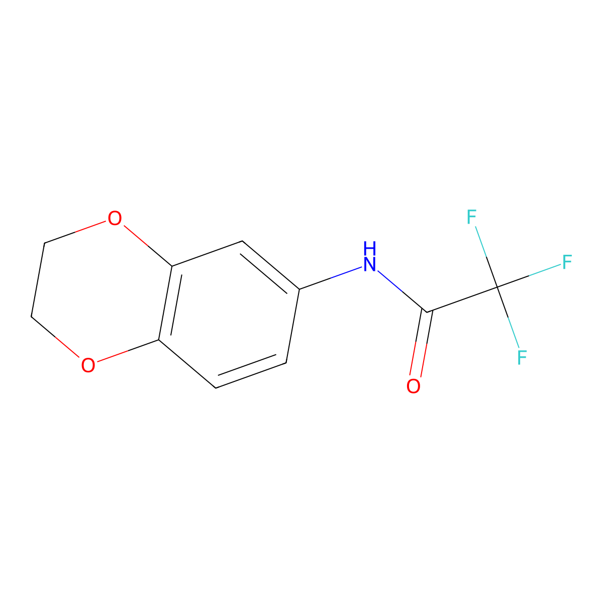 N-(2,3-Dihydrobenzo[b][1,4]dioxin-6-yl)-2,2,2-trifluoroacetamide molecular structure, CAS 256411-48-0