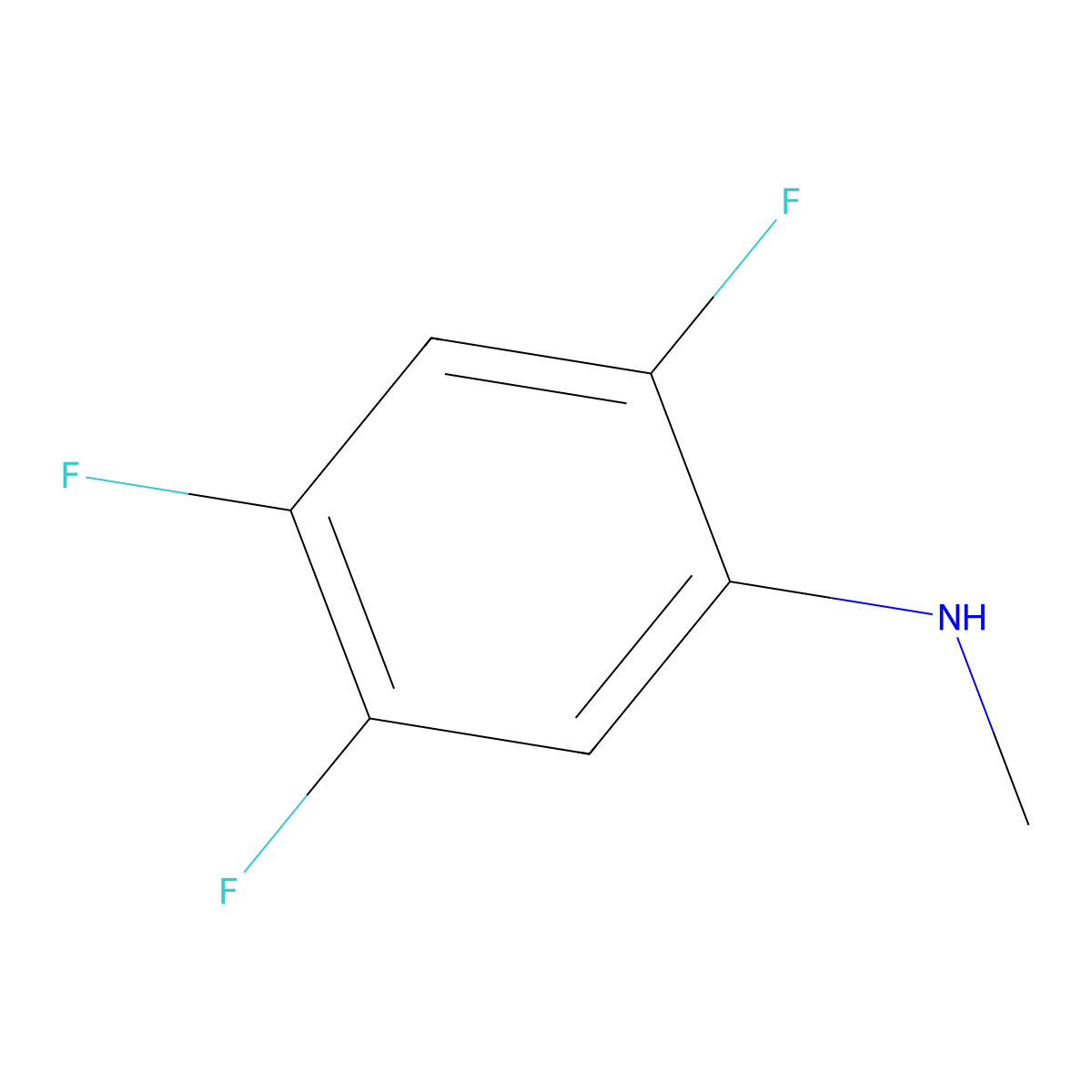 2,4,5-Trifluoro-N-methylaniline molecular structure, CAS 256412-92-7