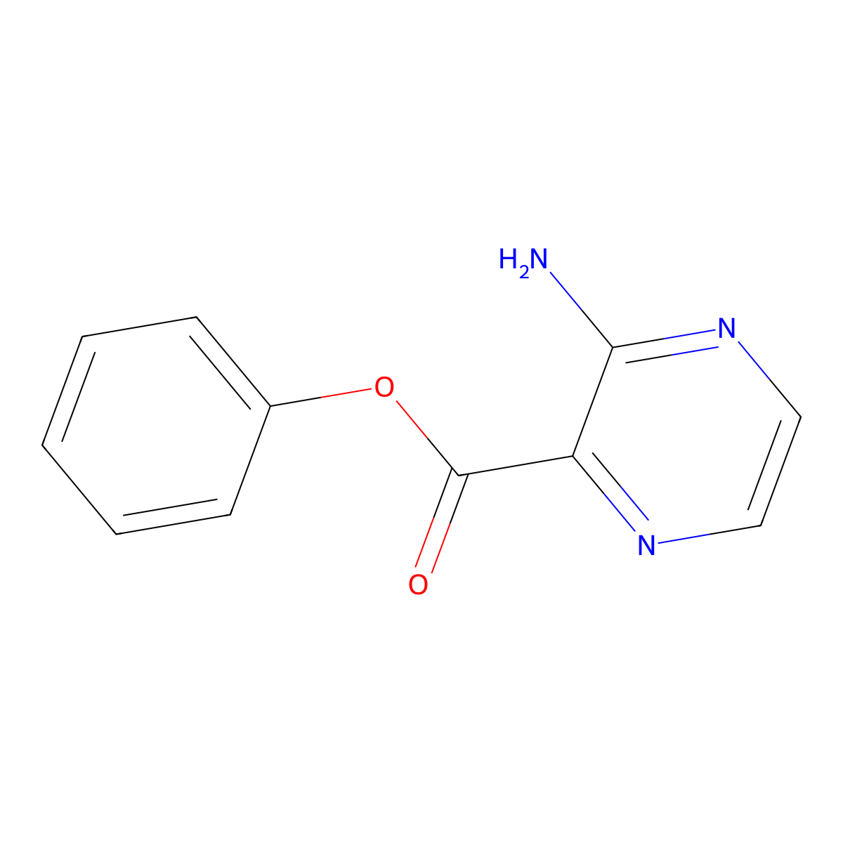 Phenyl 3-aminopyrazine-2-carboxylate molecular structure, CAS 256414-85-4
