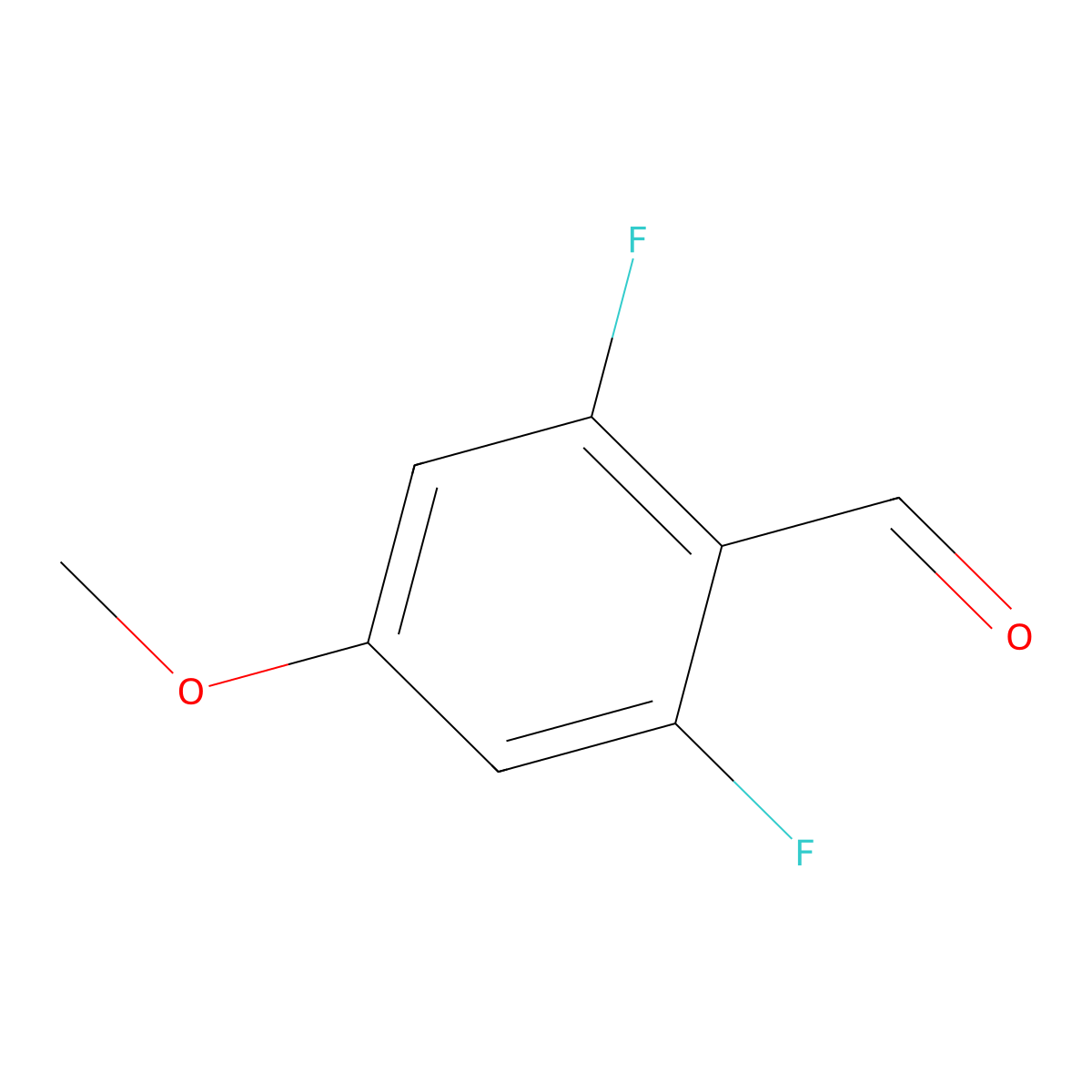2,6-Difluoro-4-methoxybenzaldehyde molecular structure, CAS 256417-10-4