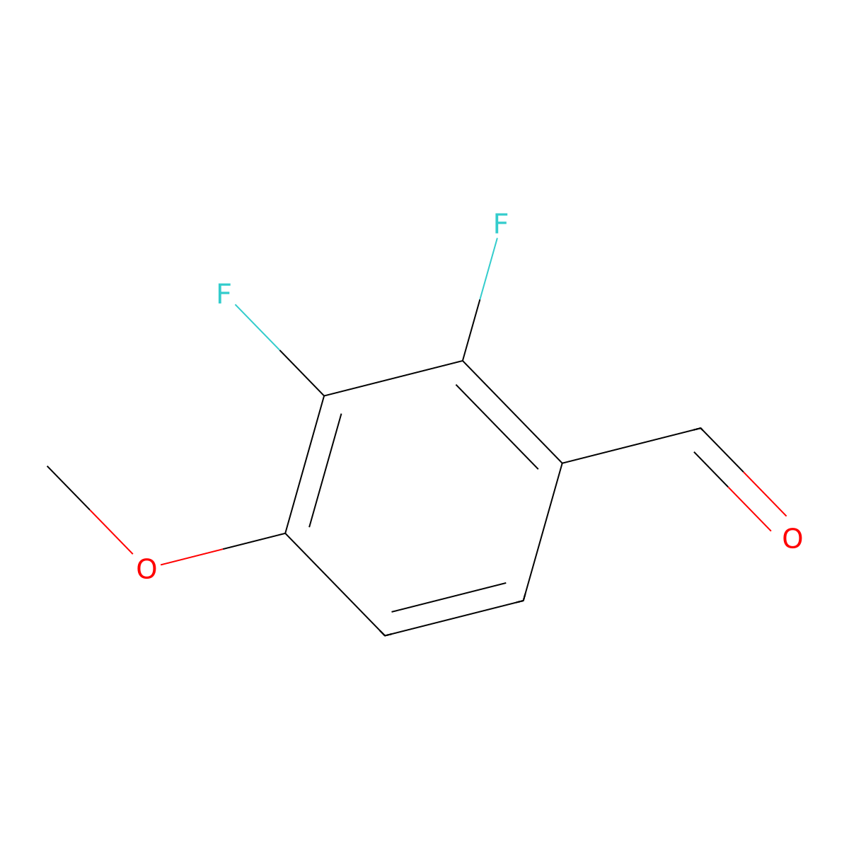 2,3-Difluoro-4-methoxybenzaldehyde molecular structure, CAS 256417-11-5