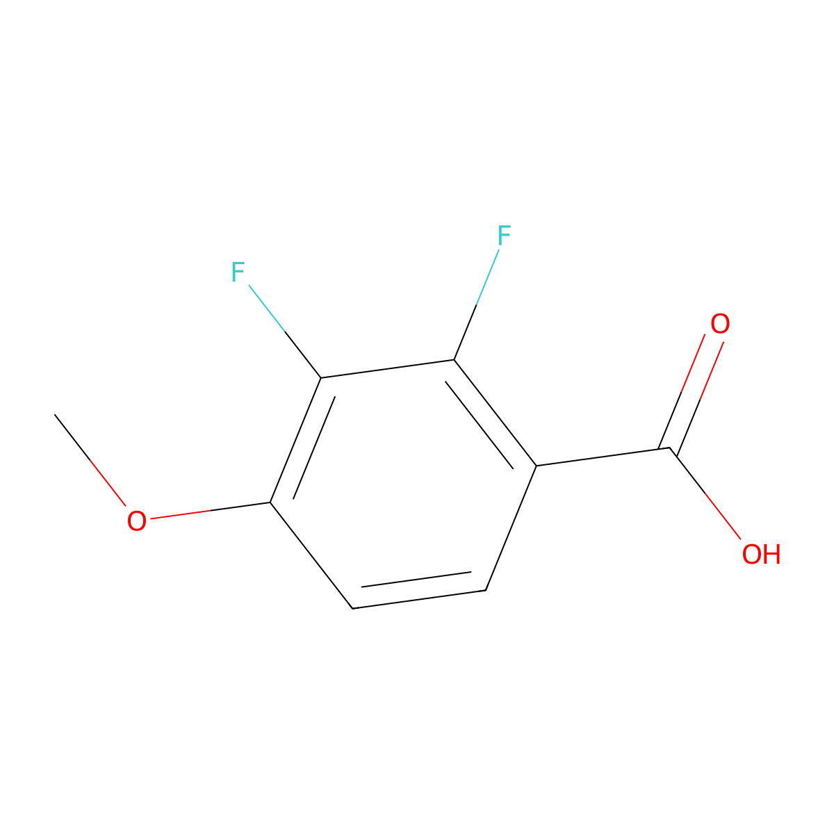 2,3-Difluoro-4-methoxybenzoic acid molecular structure, CAS 256417-12-6