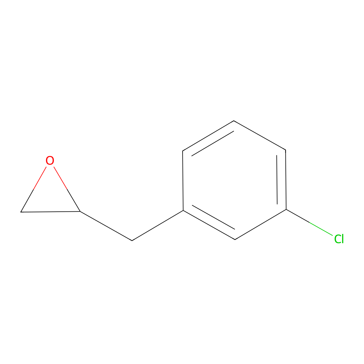 2-[(3-Chlorophenyl)methyl]oxirane molecular structure, CAS 25642-08-4
