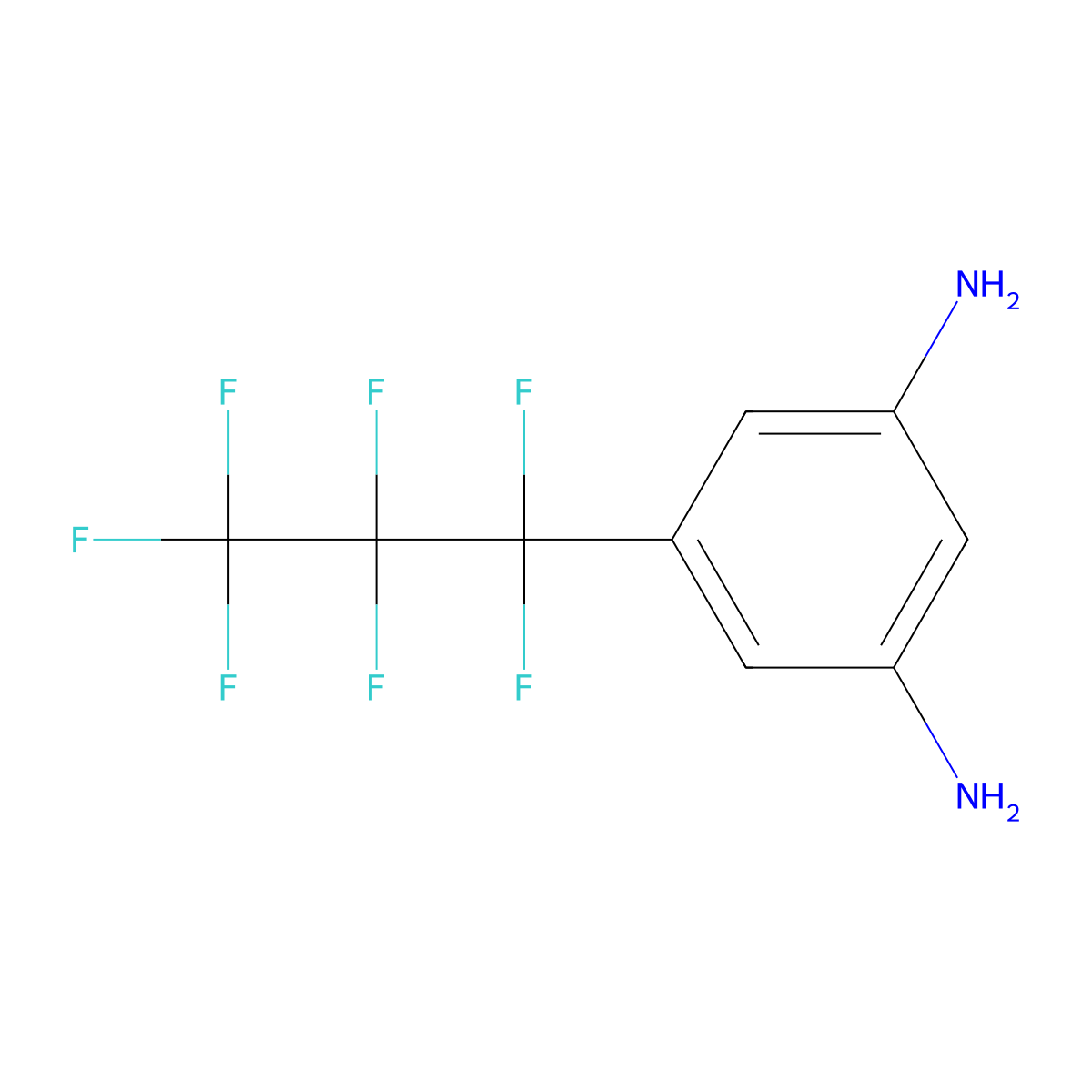 5-(1,1,2,2,3,3,3-Heptafluoropropyl)-1,3-benzenediamine molecular structure, CAS 25642-11-9