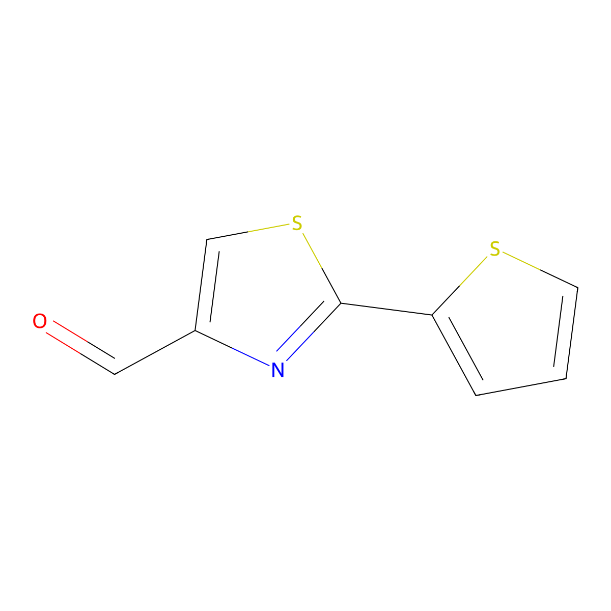 2-(Thiophen-2-yl)-1,3-thiazole-4-carbaldehyde molecular structure, CAS 256420-30-1