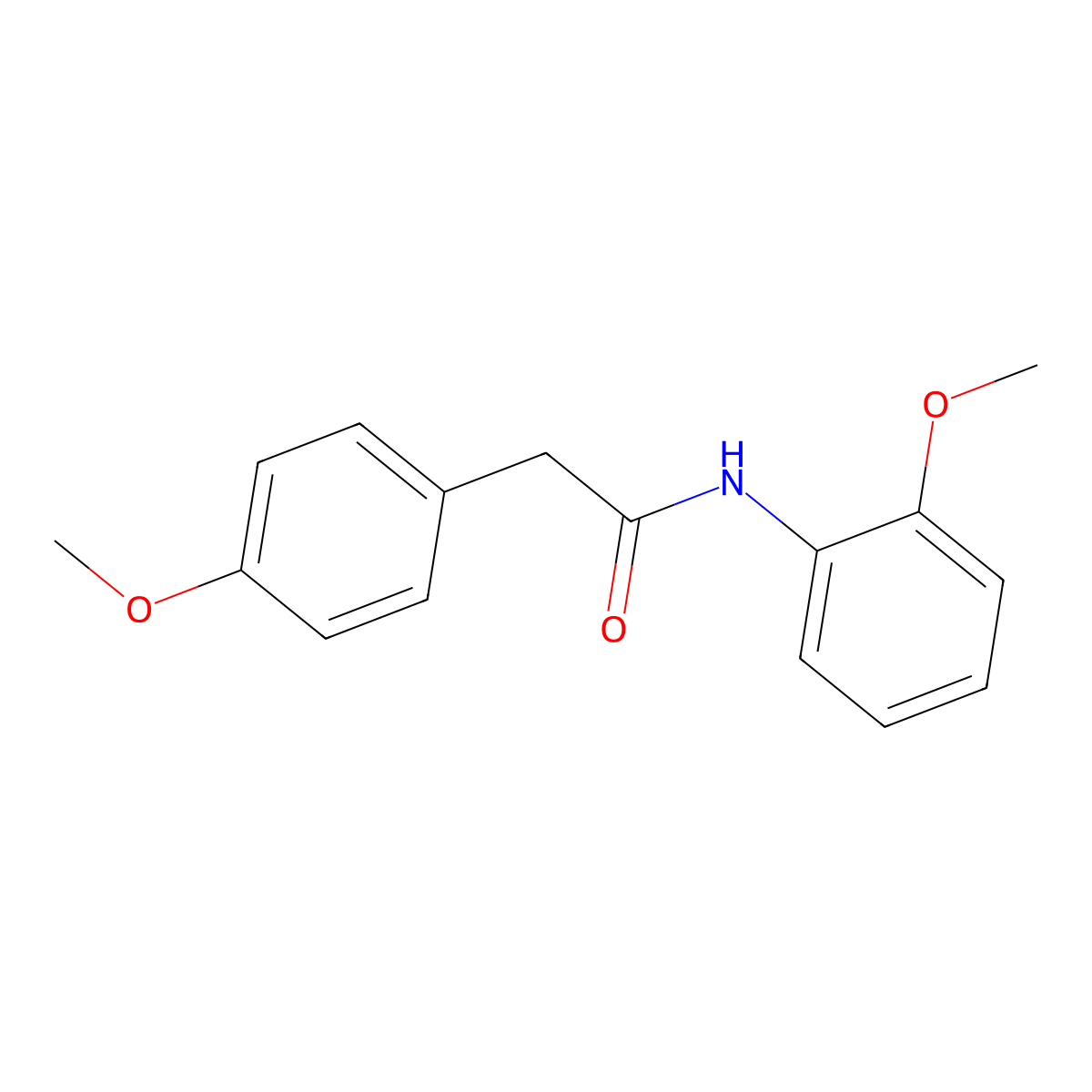 N-(2-methoxyphenyl)-2-(4-methoxyphenyl)acetamide molecular structure, CAS 256424-16-5