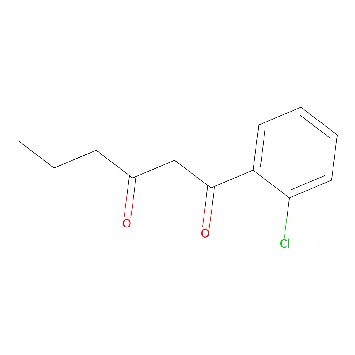 1-(2-Chlorophenyl)hexane-1,3-dione molecular structure, CAS 256439-86-8