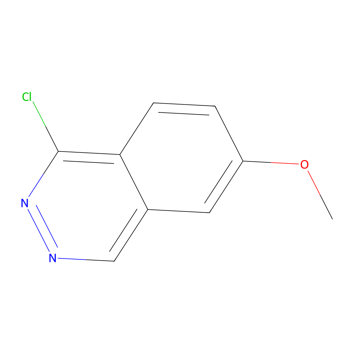 1-Chloro-6-methoxyphthalazine molecular structure, CAS 256443-70-6