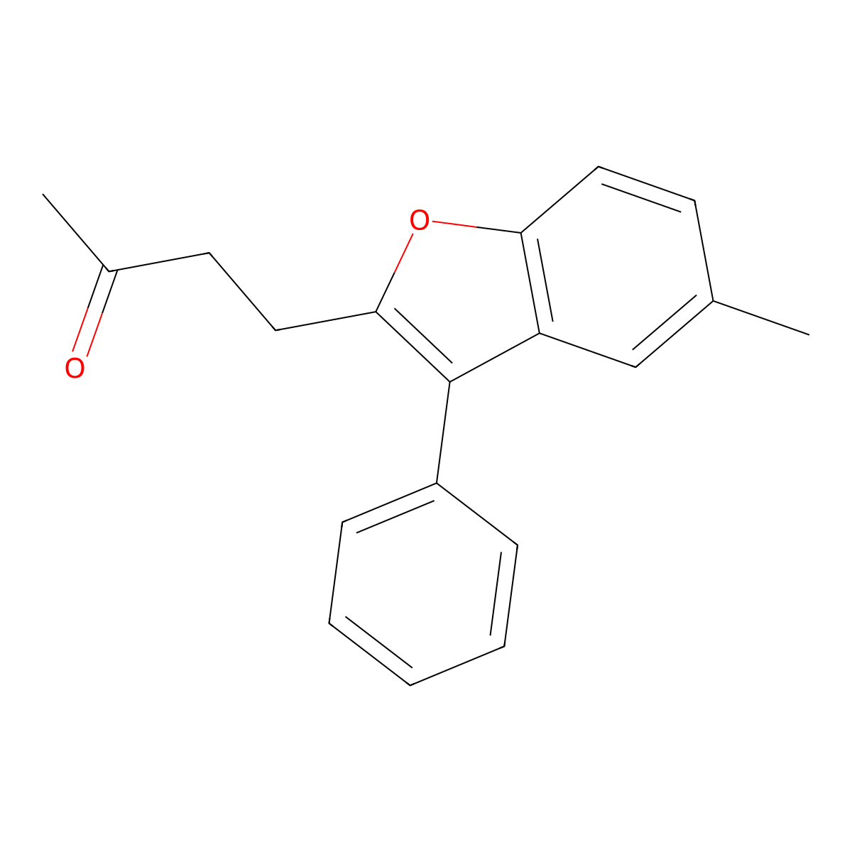 4-(5-Methyl-3-phenyl-1-benzofuran-2-yl)butan-2-one molecular structure, CAS 256450-28-9