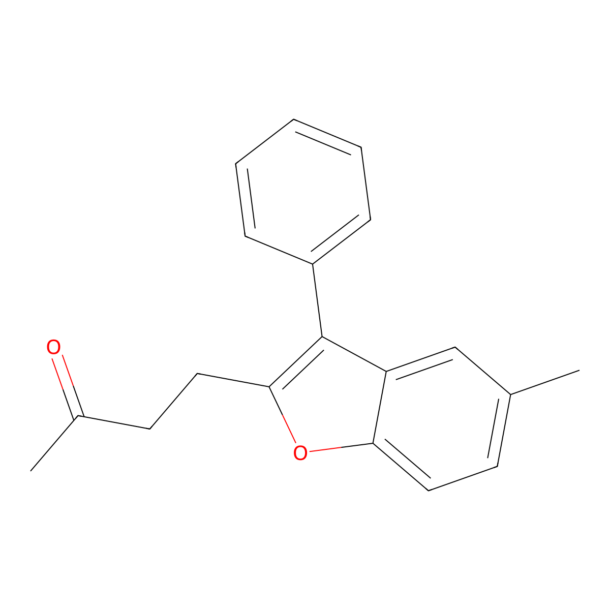 4-(5-Methyl-3-phenyl-1-benzofuran-2-yl)butan-2-one molecular structure, CAS 256450-28-9