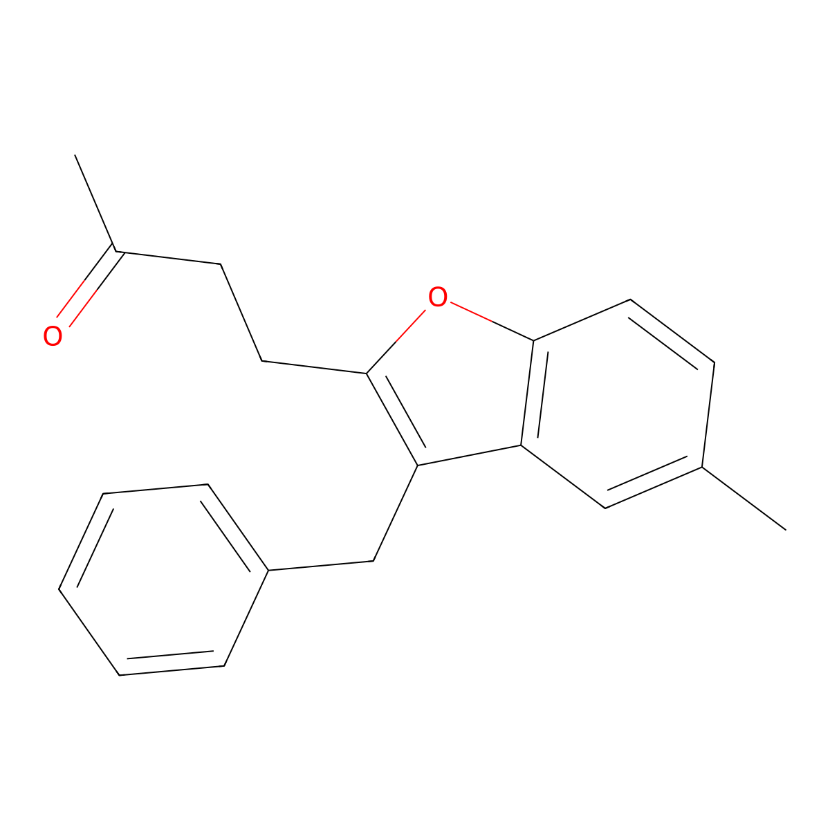 4-(3-Benzyl-5-methyl-1-benzofuran-2-yl)butan-2-one molecular structure, CAS 256450-33-6