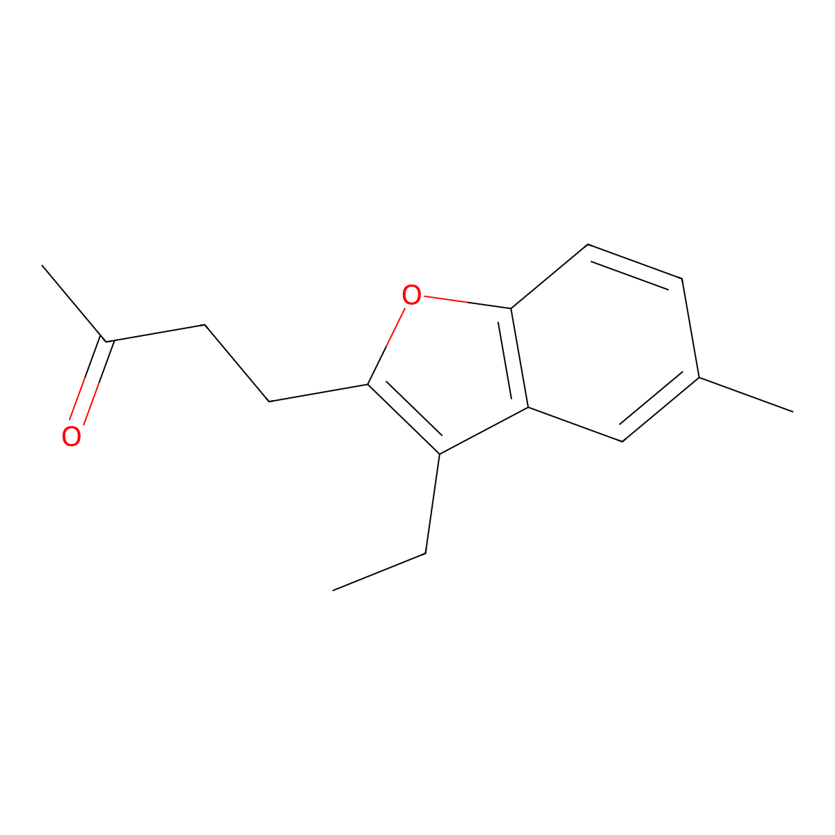 4-(3-Ethyl-5-methyl-1-benzofuran-2-yl)butan-2-one molecular structure, CAS 256450-34-7