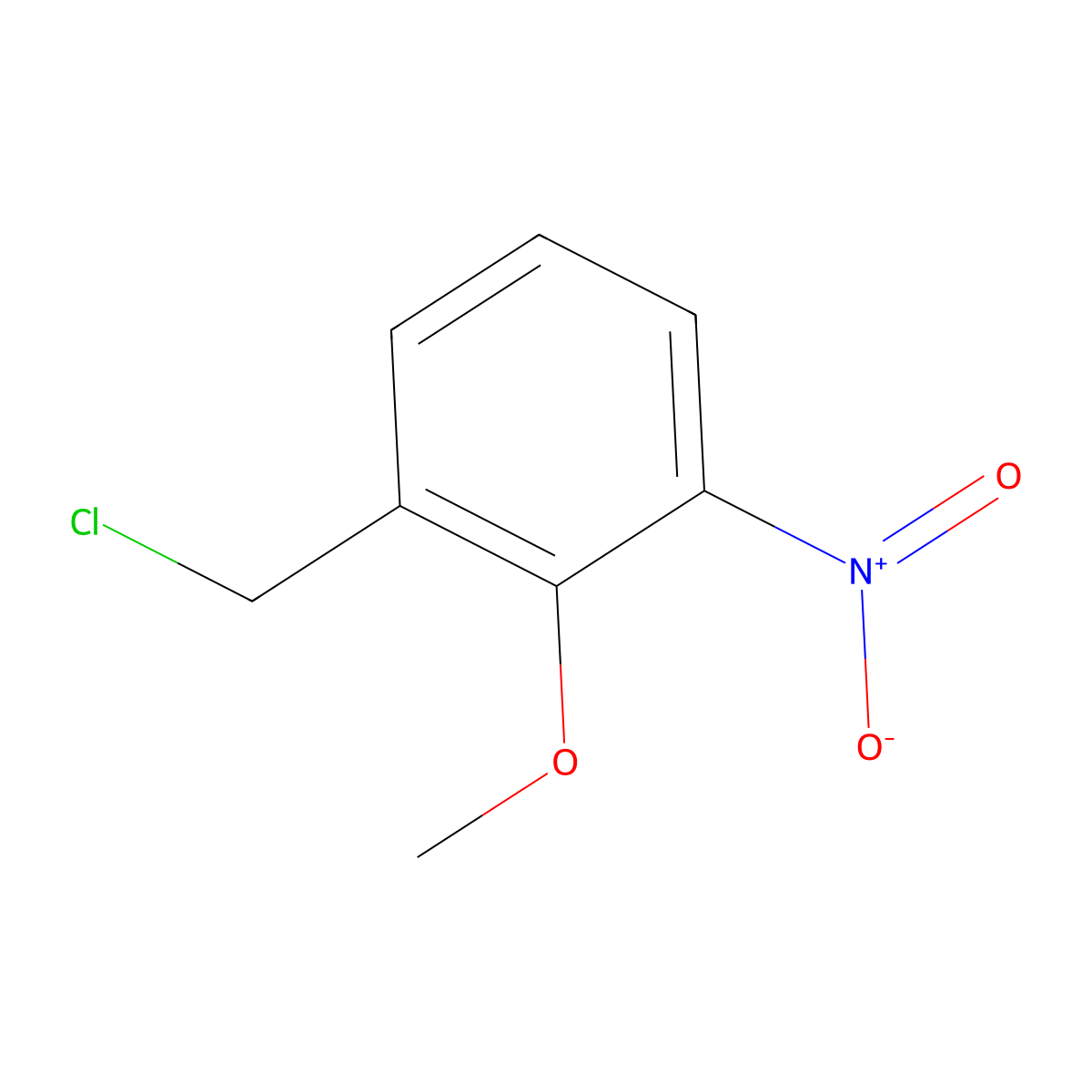 1-(Chloromethyl)-2-methoxy-3-nitrobenzene molecular structure, CAS 256455-93-3