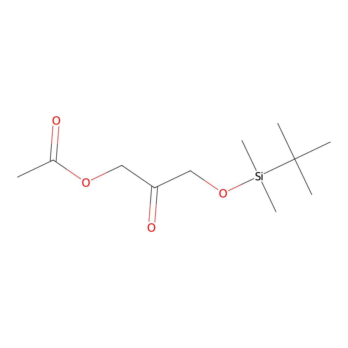 3-[(Tert-butyldimethylsilyl)oxy]-2-oxopropyl acetate molecular structure, CAS 256462-84-7