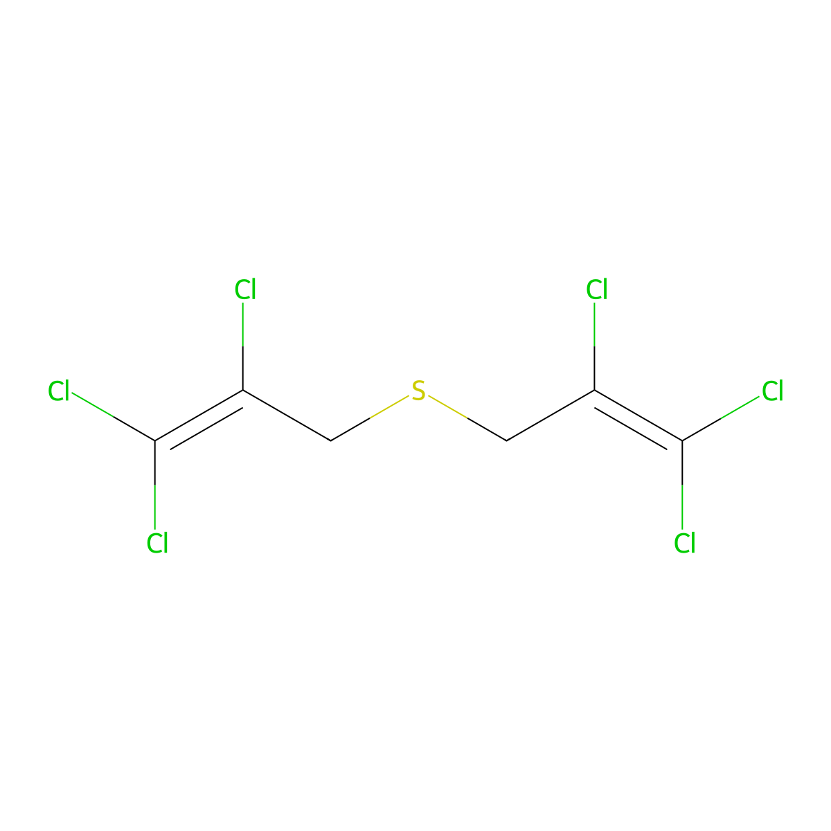 Bis(2,3,3-trichloroallyl)sulfide molecular structure, CAS 25647-79-4
