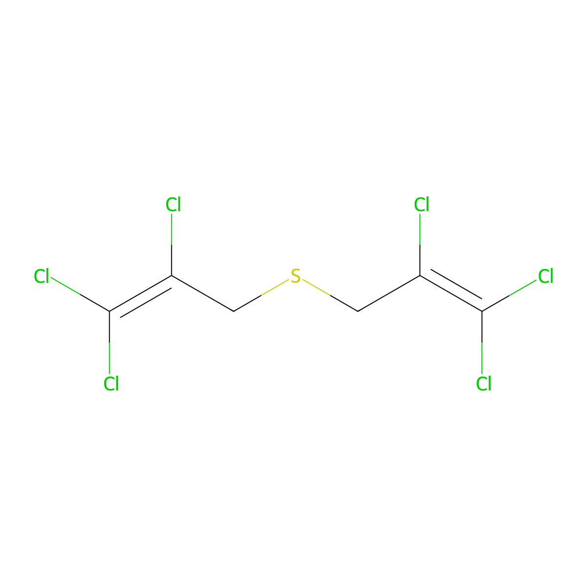 Bis(2,3,3-trichloroallyl)sulfide molecular structure, CAS 25647-79-4