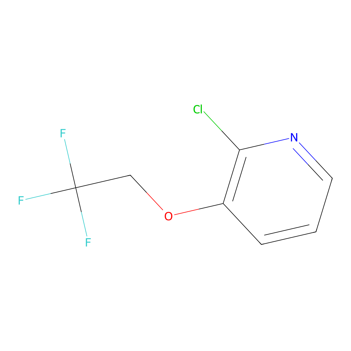 2-Chloro-3-(2,2,2-trifluoroethoxy)pyridine molecular structure, CAS 256473-04-8
