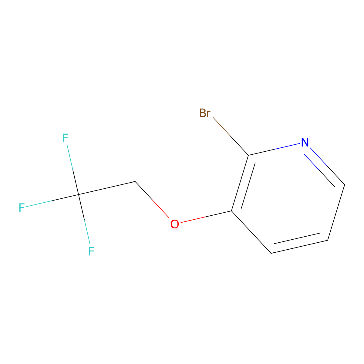2-Bromo-3-(2,2,2-trifluoroethoxy)pyridine molecular structure, CAS 256473-06-0