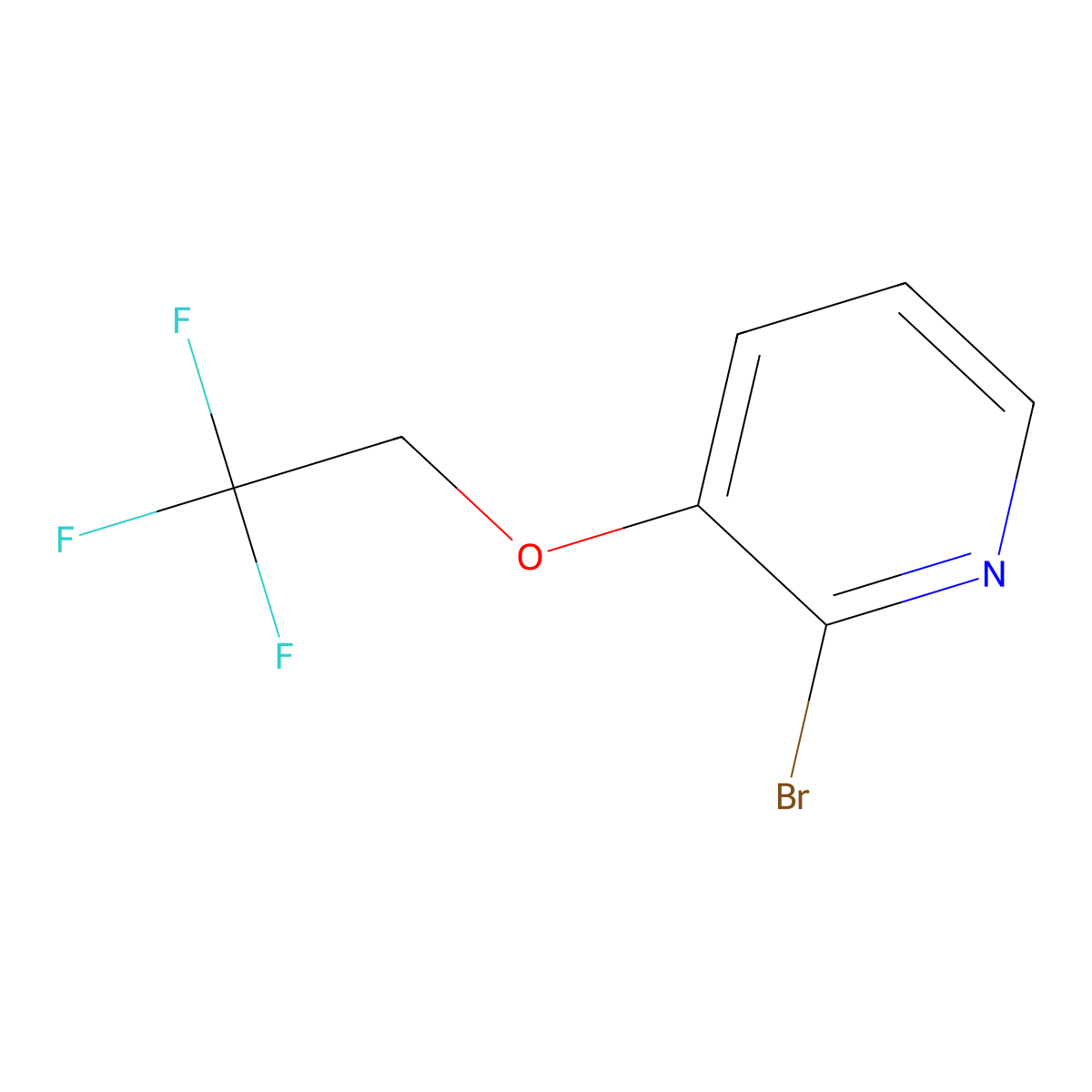 2-Bromo-3-(2,2,2-trifluoroethoxy)pyridine molecular structure, CAS 256473-06-0