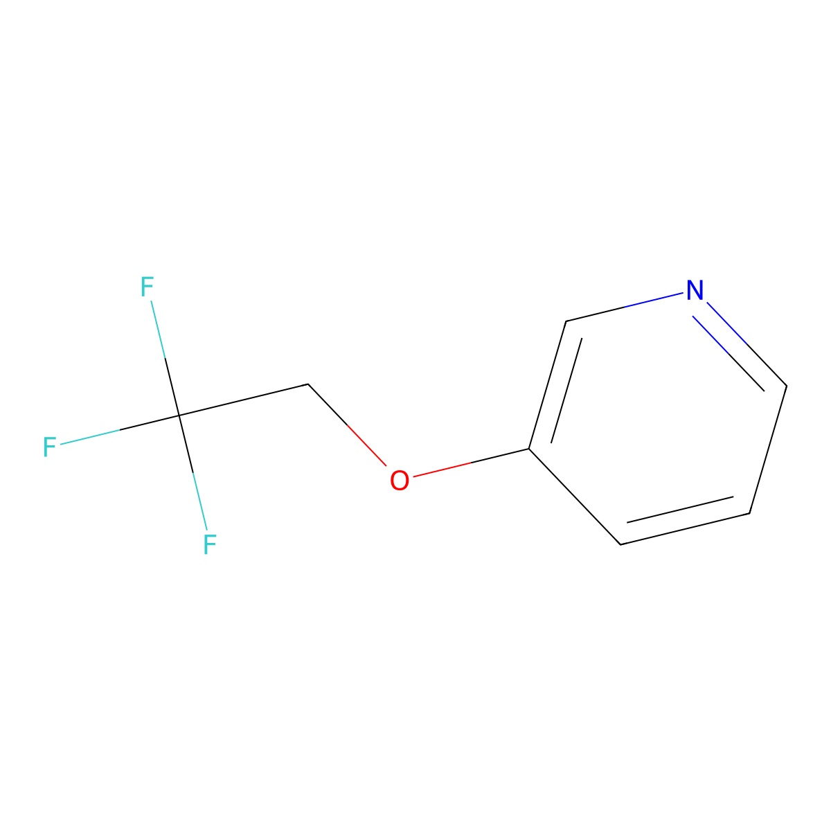3-(2,2,2-Trifluoroethoxy)pyridine molecular structure, CAS 256473-07-1