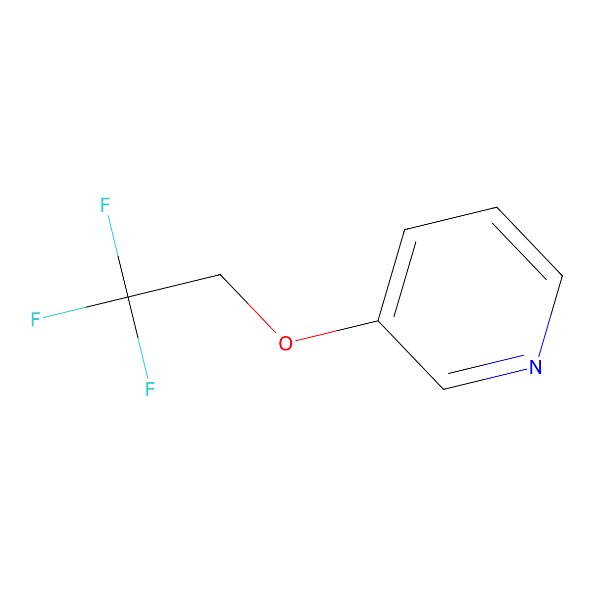 3-(2,2,2-Trifluoroethoxy)pyridine molecular structure, CAS 256473-07-1