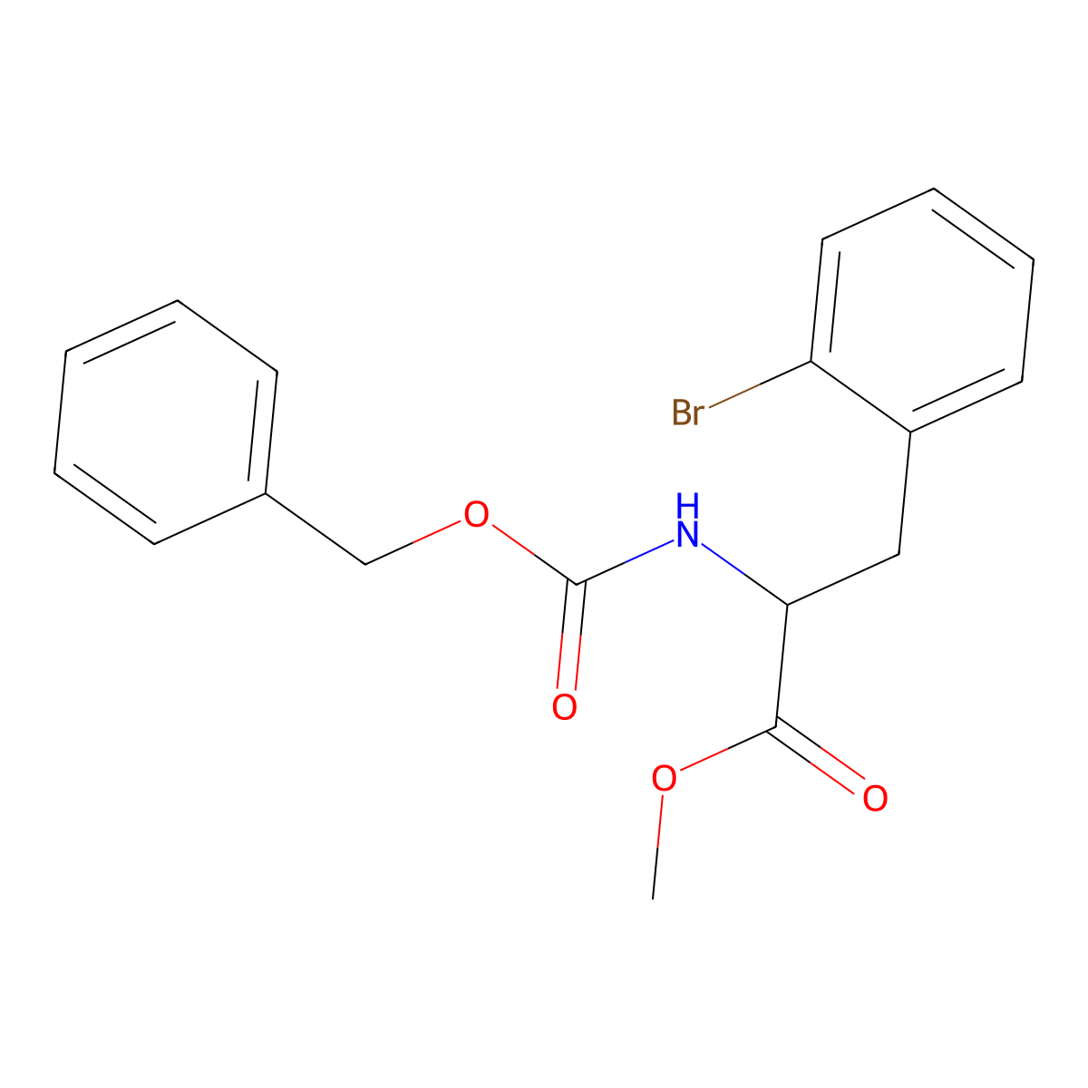 Methyl 2-{[(benzyloxy)carbonyl]amino}-3-(2-bromophenyl)propanoate molecular structure, CAS 256474-48-3