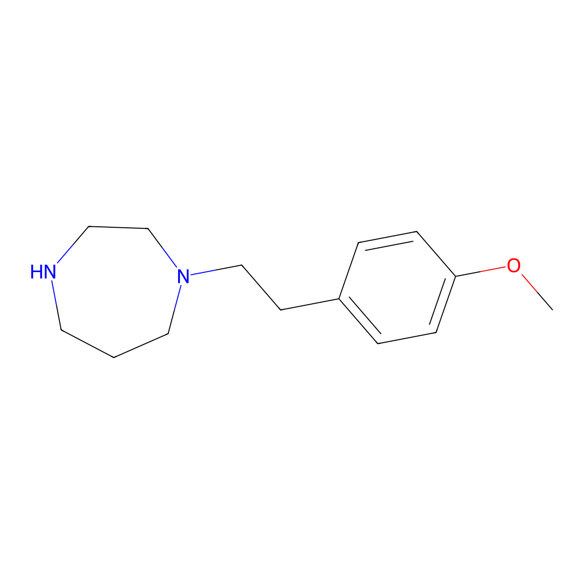 1-[2-(4-Methoxyphenyl)ethyl]-1,4-diazepane molecular structure, CAS 256475-59-9