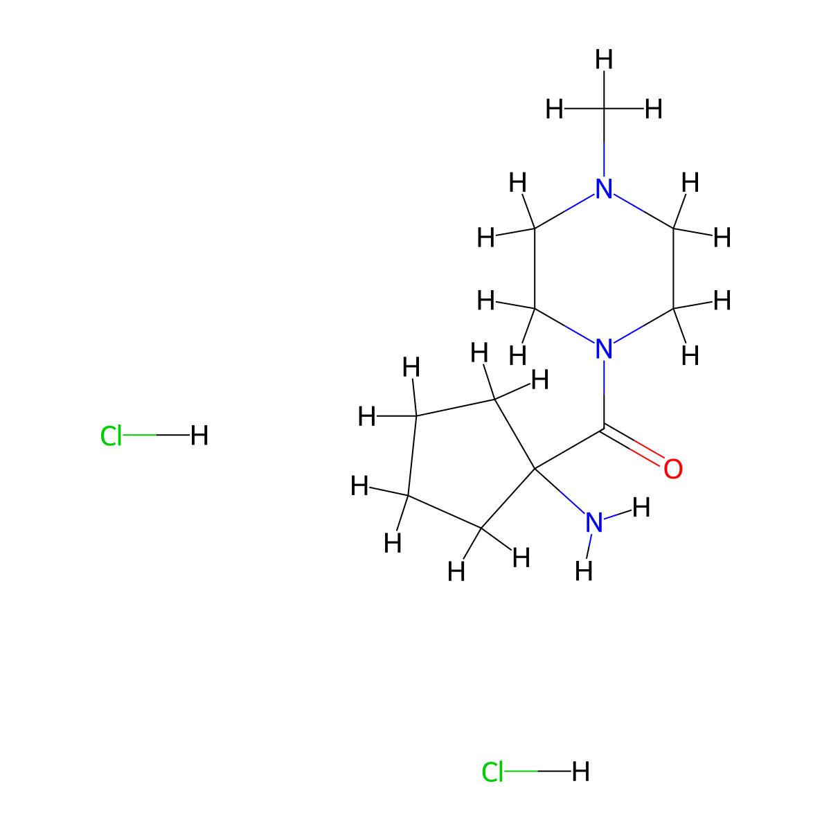 1-(4-Methylpiperazine-1-carbonyl)cyclopentan-1-amine dihydrochloride molecular structure, CAS 256478-14-5
