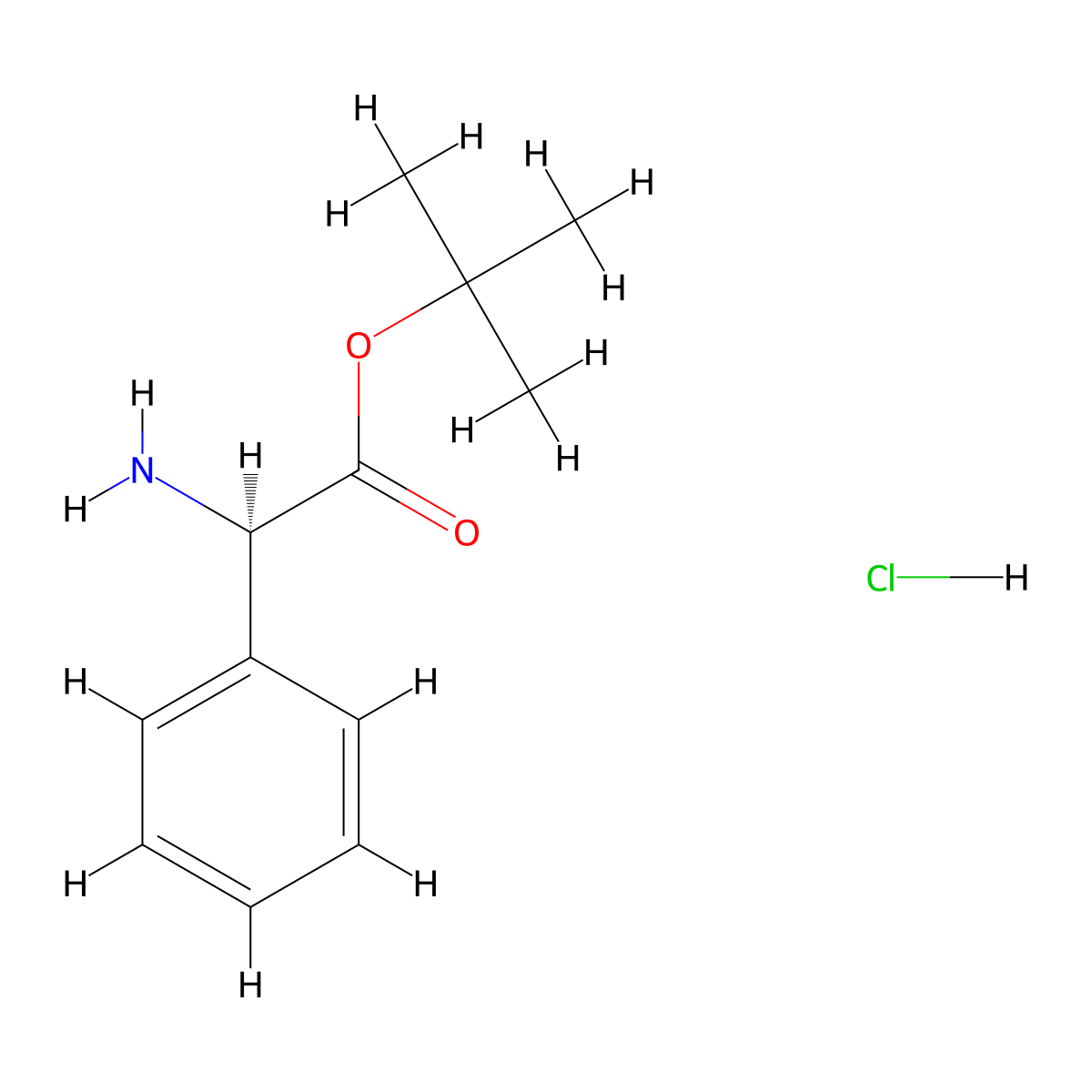 H-D-Phg-otbu hcl molecular structure, CAS 256478-95-2