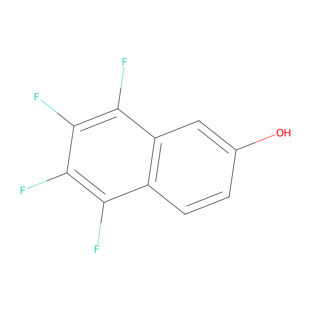 5,6,7,8-Tetrafluoronaphthalen-2-ol molecular structure, CAS 256479-35-3