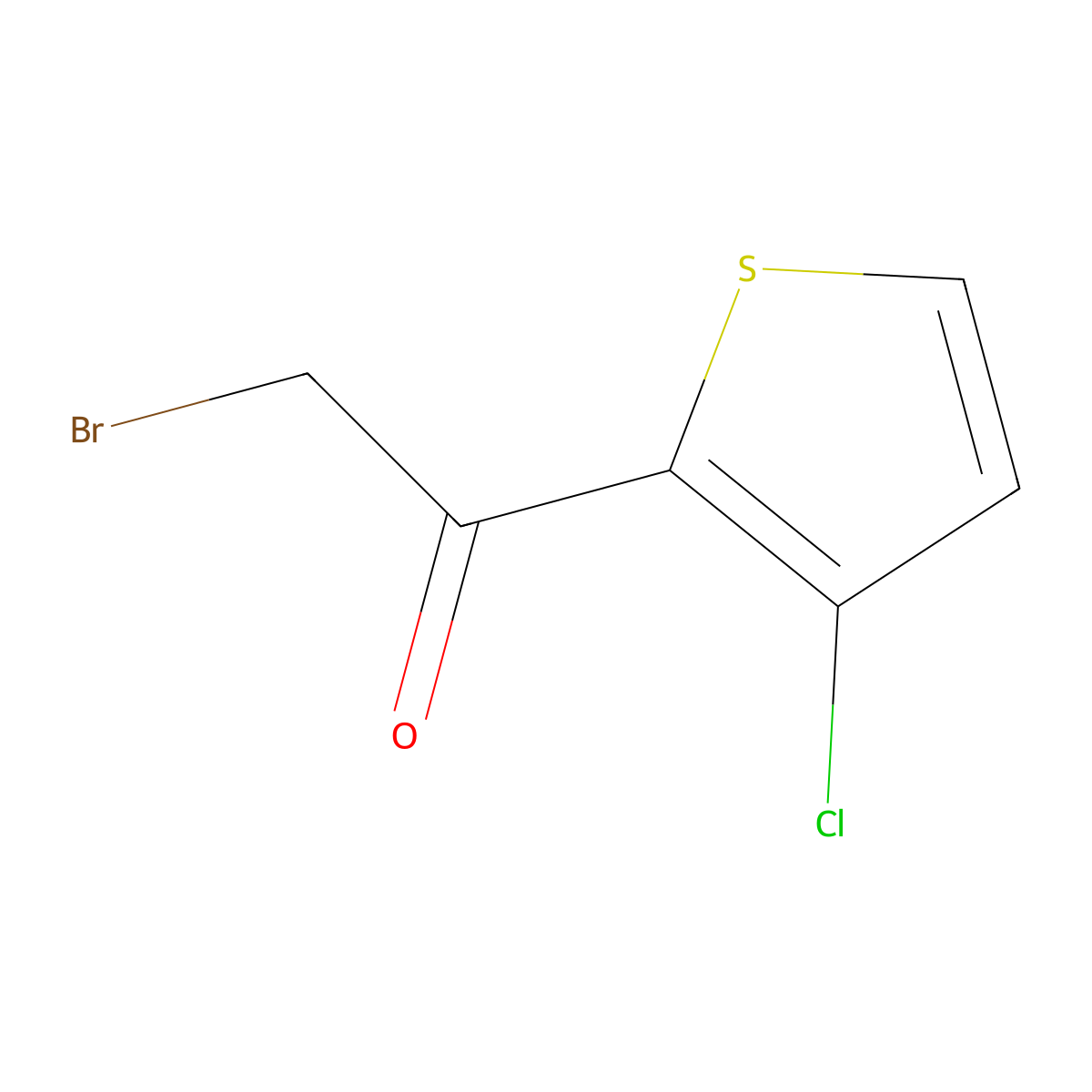 2-Bromo-1-(3-chloro-2-thienyl)-1-ethanone molecular structure, CAS 256486-71-2