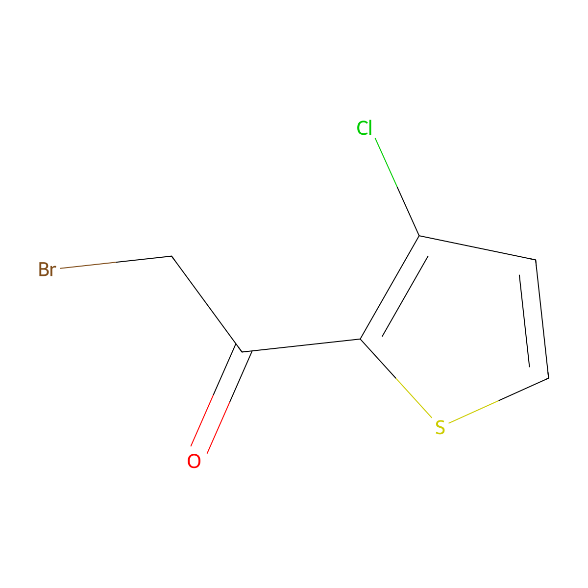 2-Bromo-1-(3-chloro-2-thienyl)-1-ethanone molecular structure, CAS 256486-71-2