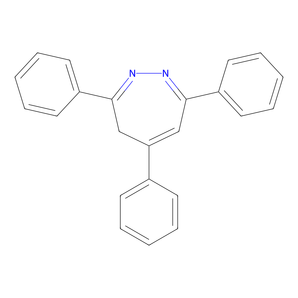 3,5,7-Triphenyl-4H-1,2-diazepine molecular structure, CAS 25649-70-1