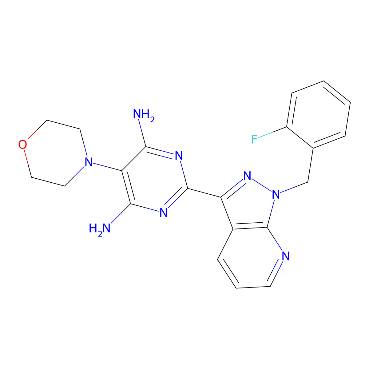Bay-41-8543 molecular structure, CAS 256498-66-5
