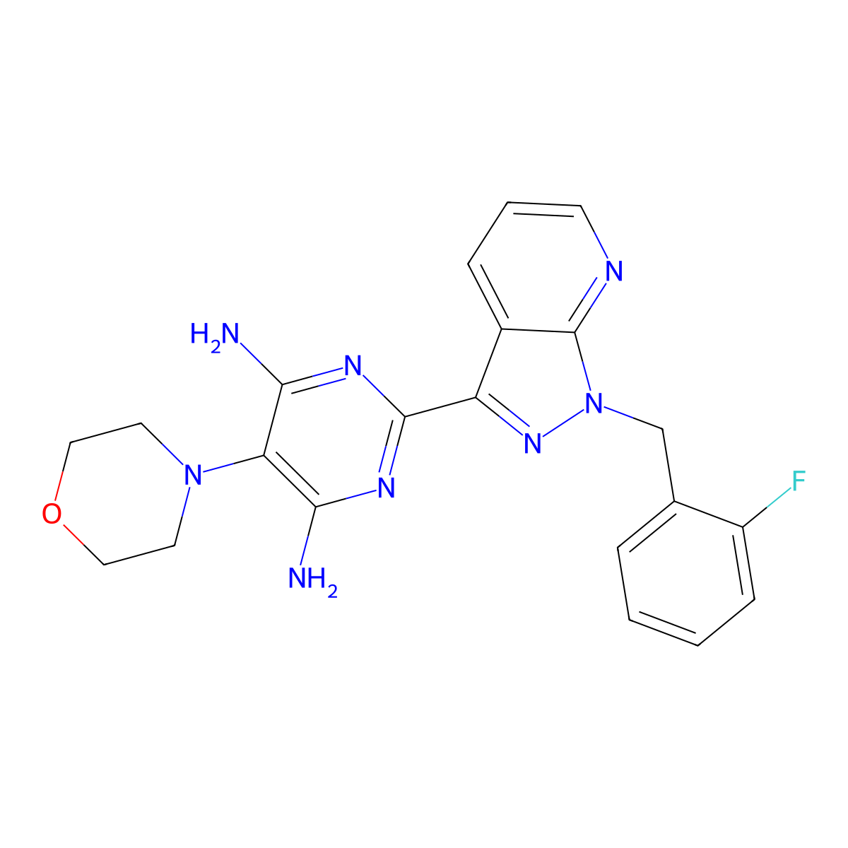 Bay-41-8543 molecular structure, CAS 256498-66-5