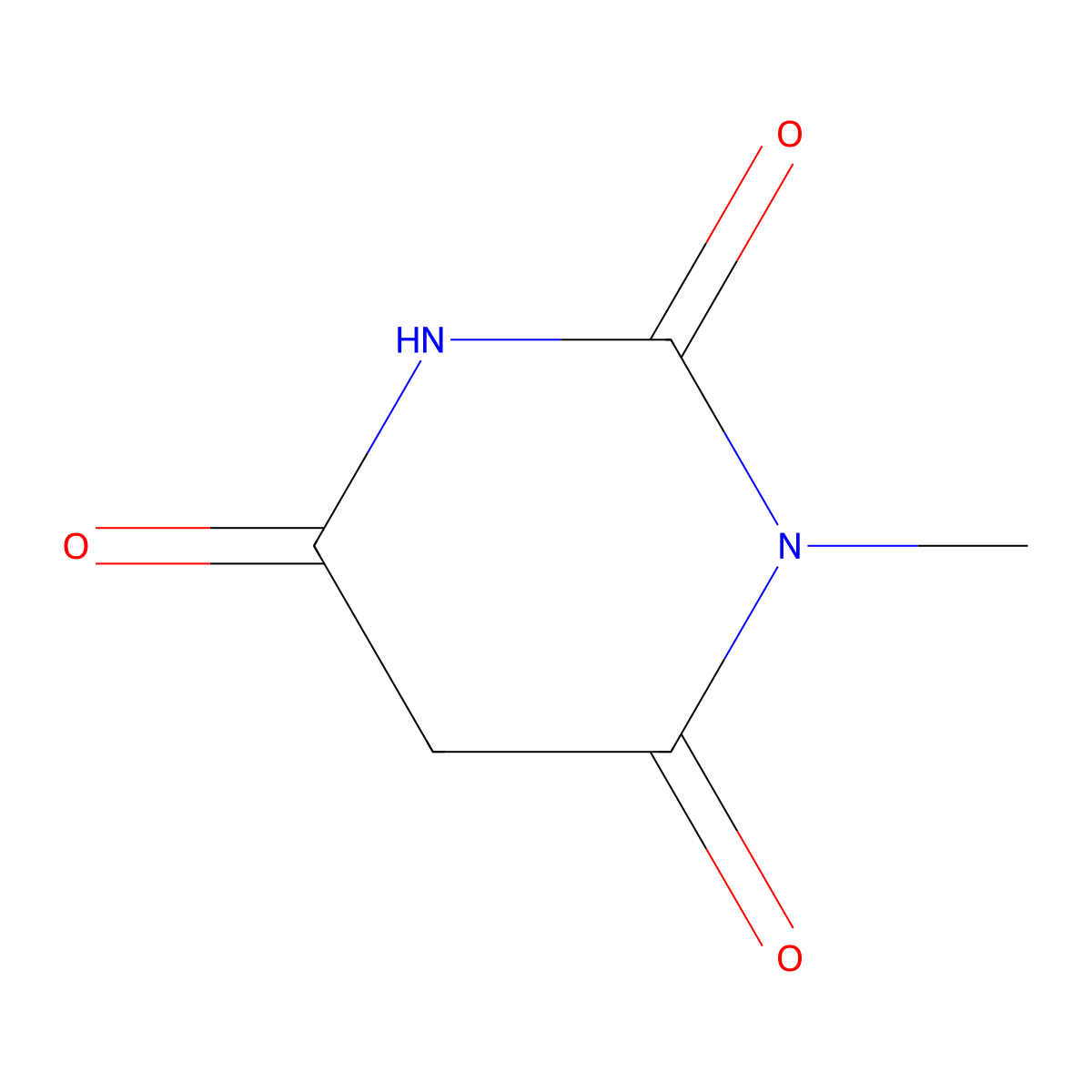 1-Methyl-2,4,6(1H,3H,5H)-pyrimidinetrione molecular structure, CAS 2565-47-1