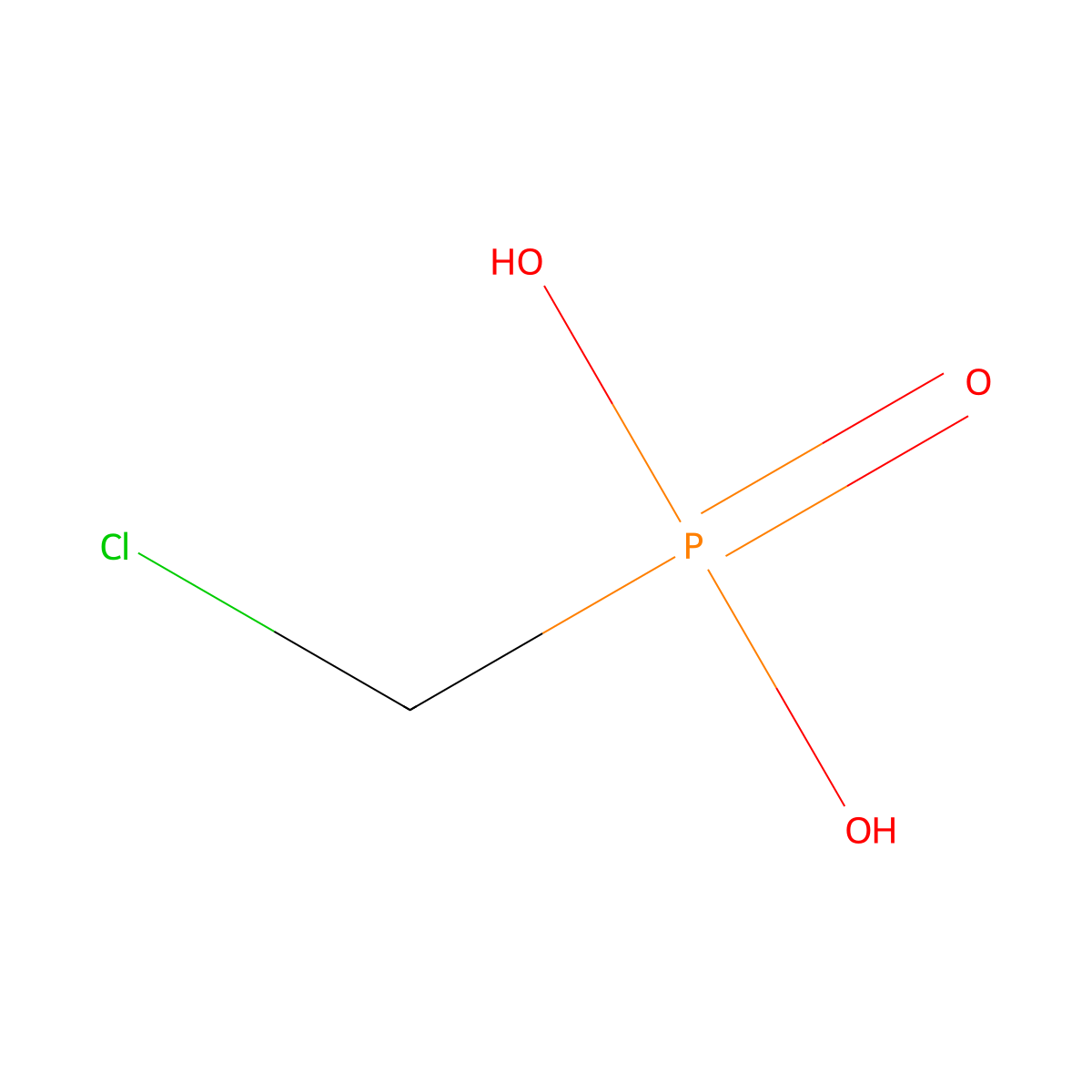 P-(Chloromethyl)phosphonic acid molecular structure, CAS 2565-58-4