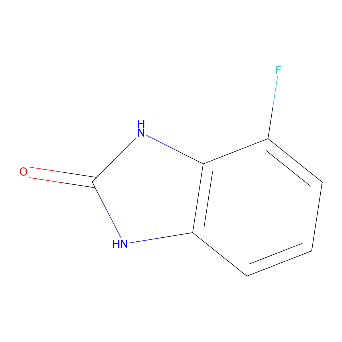 4-fluoro-1H-benzo[d]imidazol-2(3H)-one molecular structure, CAS 256519-10-5
