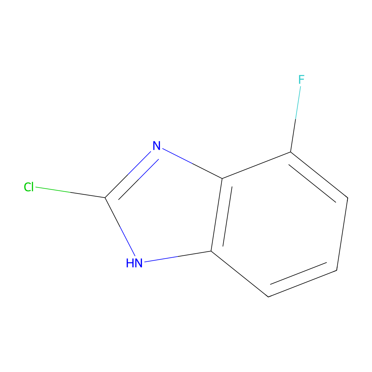 2-Chloro-4-fluoro-1H-benzo(d)imidazole molecular structure, CAS 256519-11-6
