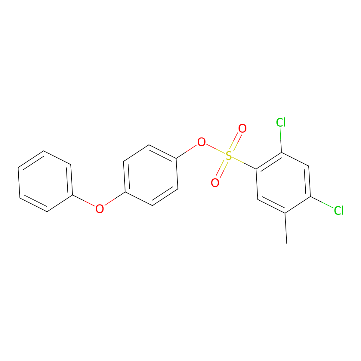 4-Phenoxyphenyl 2,4-dichloro-5-methylbenzenesulfonate molecular structure, CAS 256521-37-6