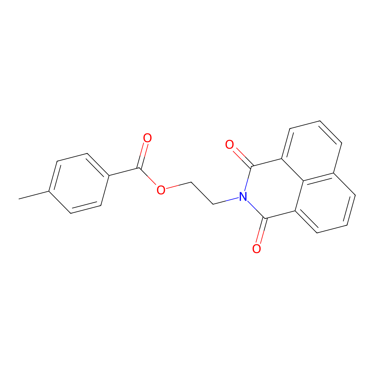 2-(1,3-Dioxobenzo[de]isoquinolin-2-yl)ethyl 4-methylbenzoate molecular structure, CAS 256521-71-8