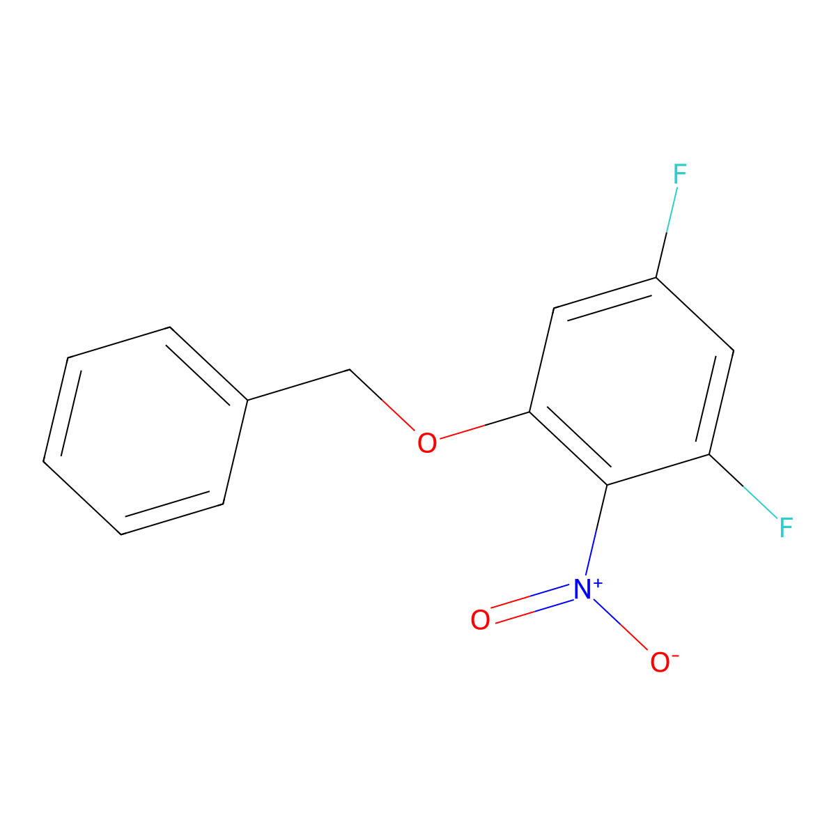 2-Benzyloxy-4,6-difluoronitrobenzene molecular structure, CAS 256523-59-8