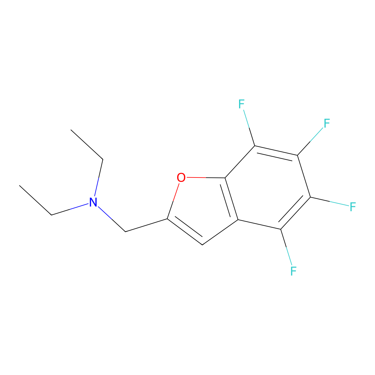 N1-ethyl-N1-[(4,5,6,7-tetrafluorobenzo[b]furan-2-yl)methyl]ethan-1-amine molecular structure, CAS 256525-90-3